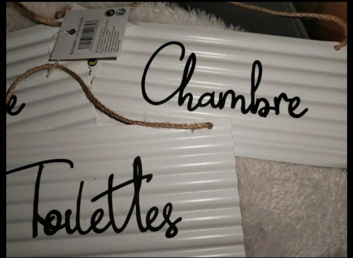 Lot de trois pancartes décoratives pièces de la maison "Gifi" neuves - photo numéro 3