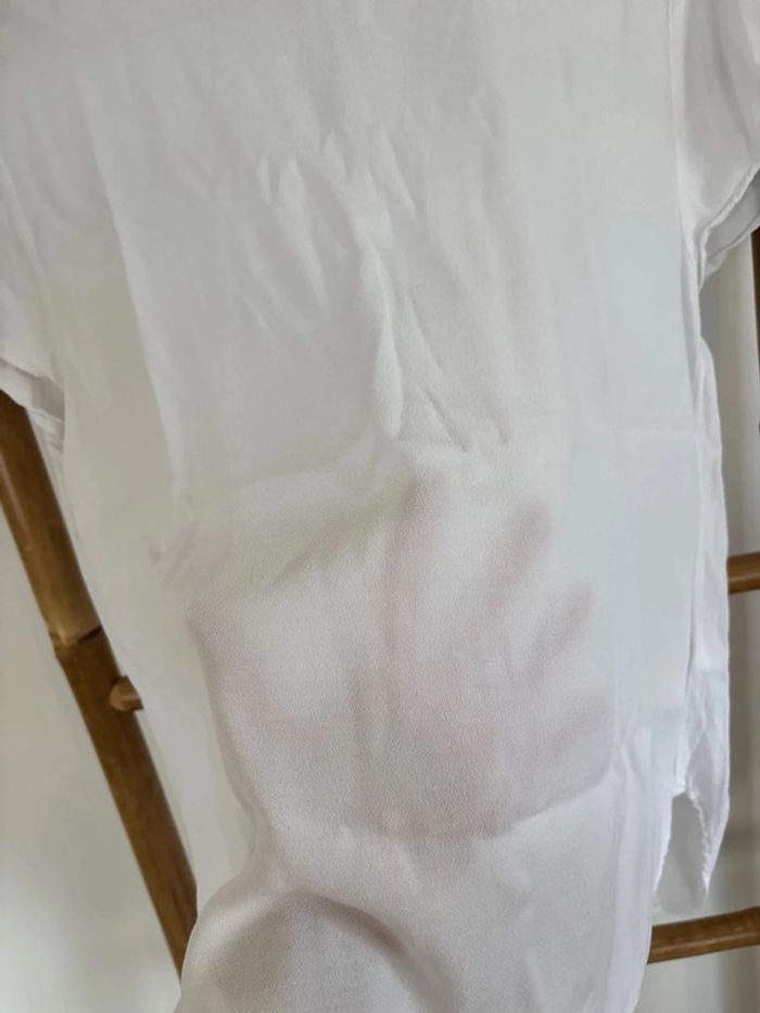 t shirt blanc transparent H&M taille S - photo numéro 2