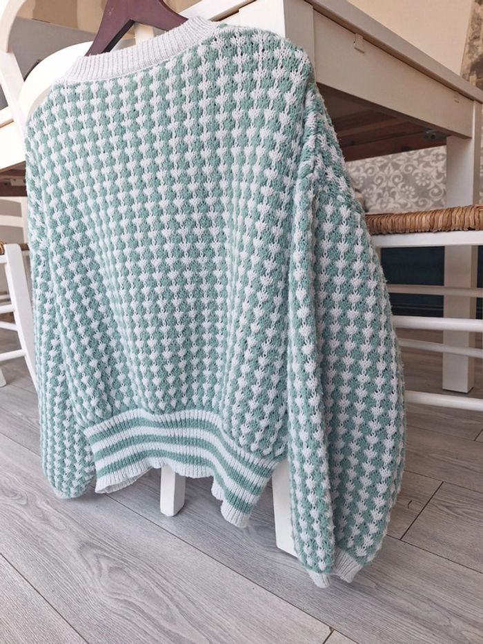Pull vert et blanc taille 40 / 42 Shein - photo numéro 6