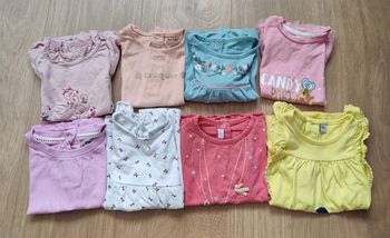 Lot t-shirts manches courtes fille 18 mois