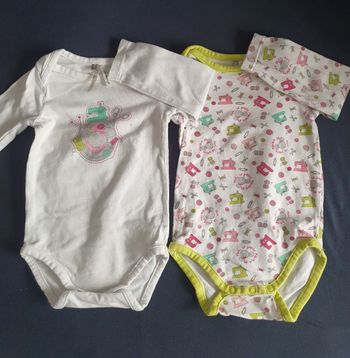 2 bodys Ml fille T.3M
