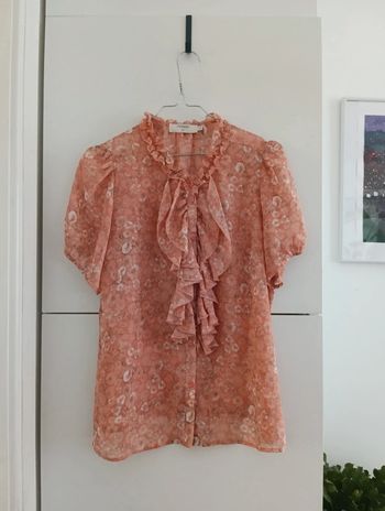 Blouse à fleurs Cream col jabot
