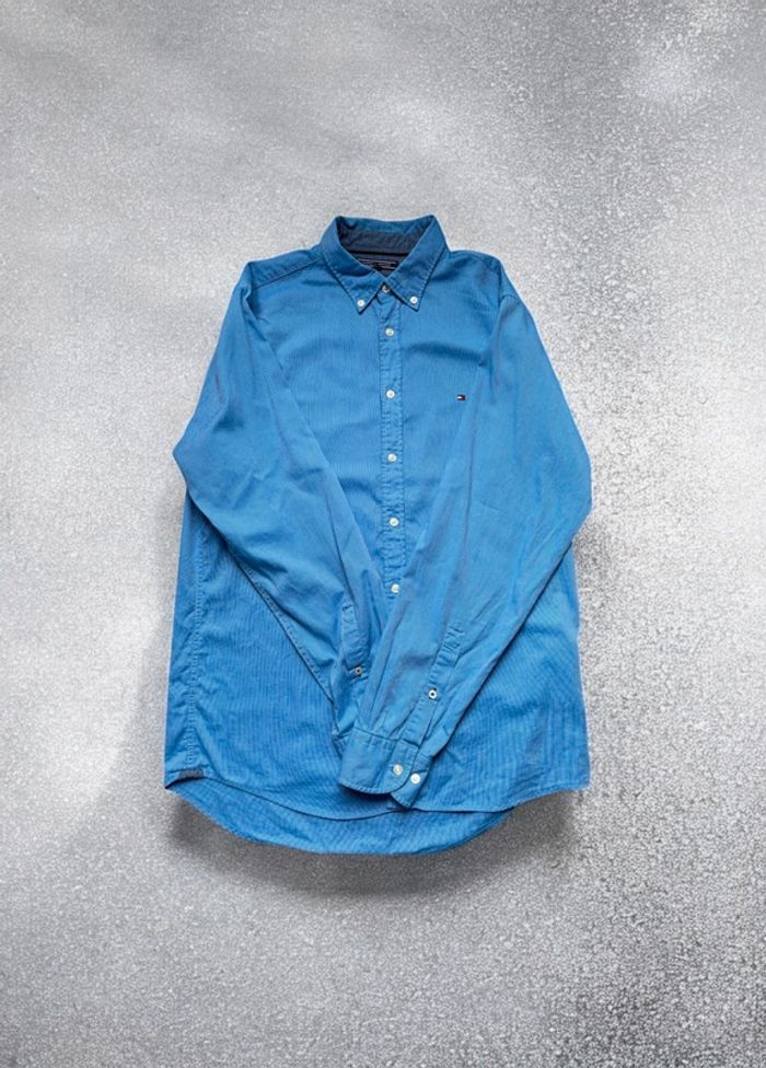 Chemise Tommy Hilfiger bleue clair taille M - photo numéro 3