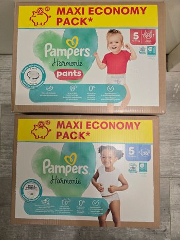 🍼 Pampers Harmonie T5 Lot mixte 1 × 70 couches + 1 × 66 pants (11–16 kg)