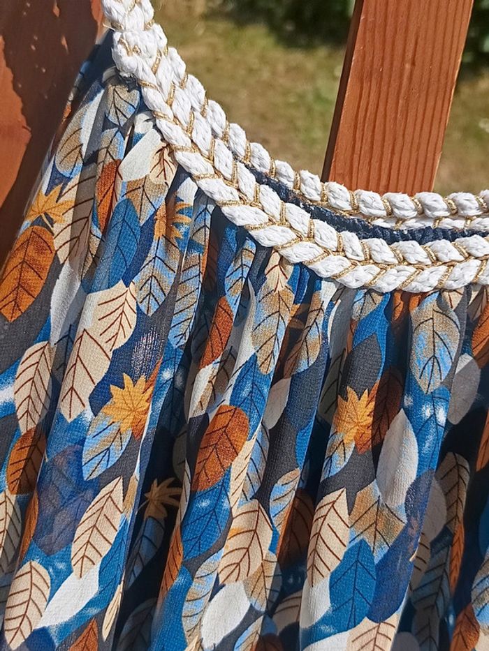 Haut  fluide imprimé feuilles - photo numéro 2