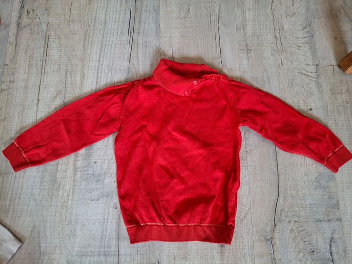 Pull rouge fille 3 ans