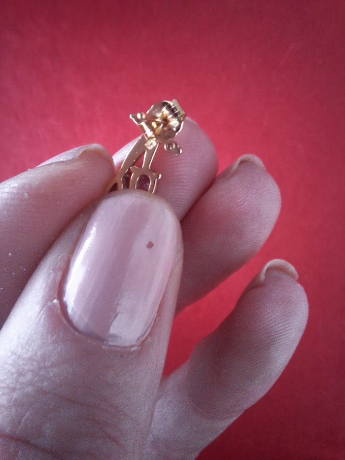 Boucles d'oreilles en plaqué or - photo numéro 5