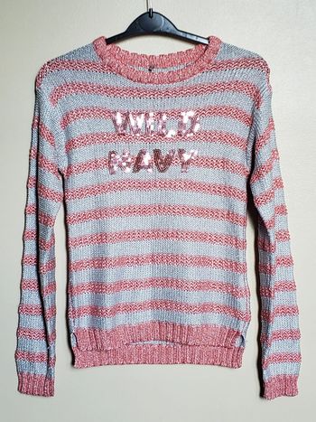 Sweat rayé taille 14 ans