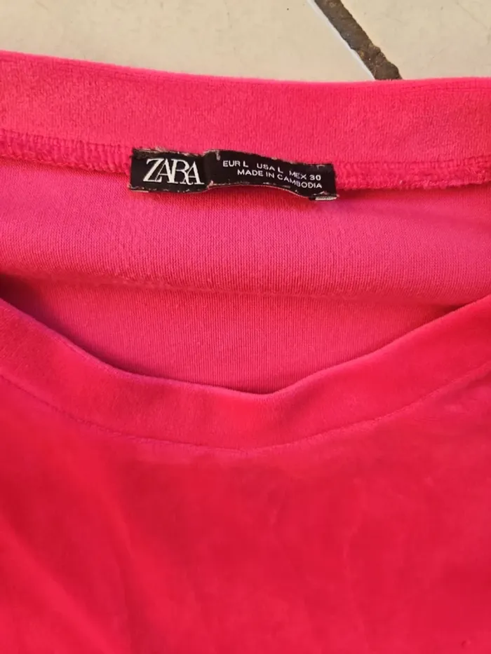 Pull femme / pull flash/ pull velours rose fluo - photo numéro 2