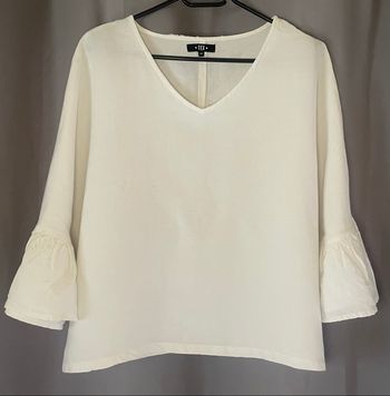 Haut en lin blanc »Tex »manches 3/4