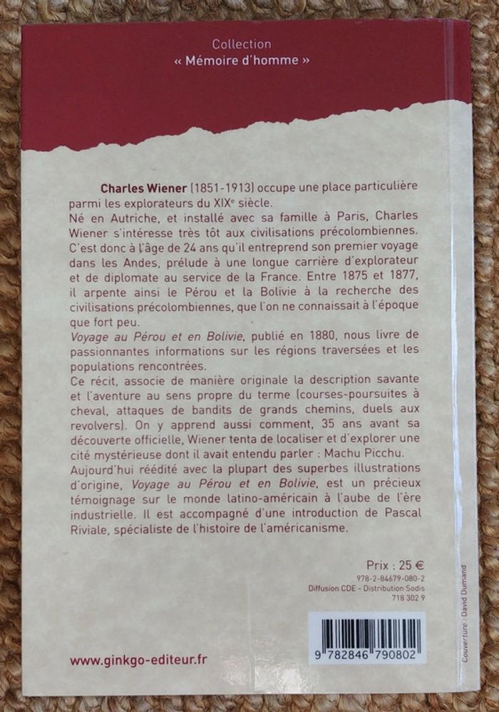 Voyage au Pérou et en Bolivie de Charles Wiener (2010) - photo numéro 2