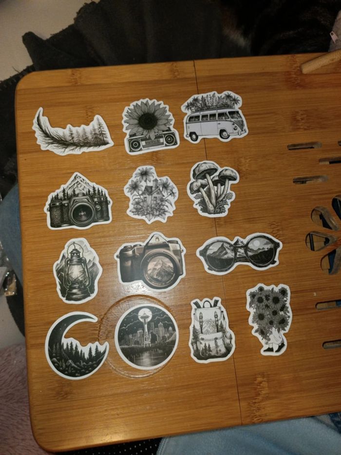 Stickers décors paysages en noirs et blancs