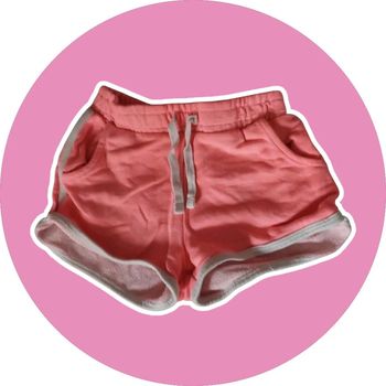 Short court orange taille 8 ans