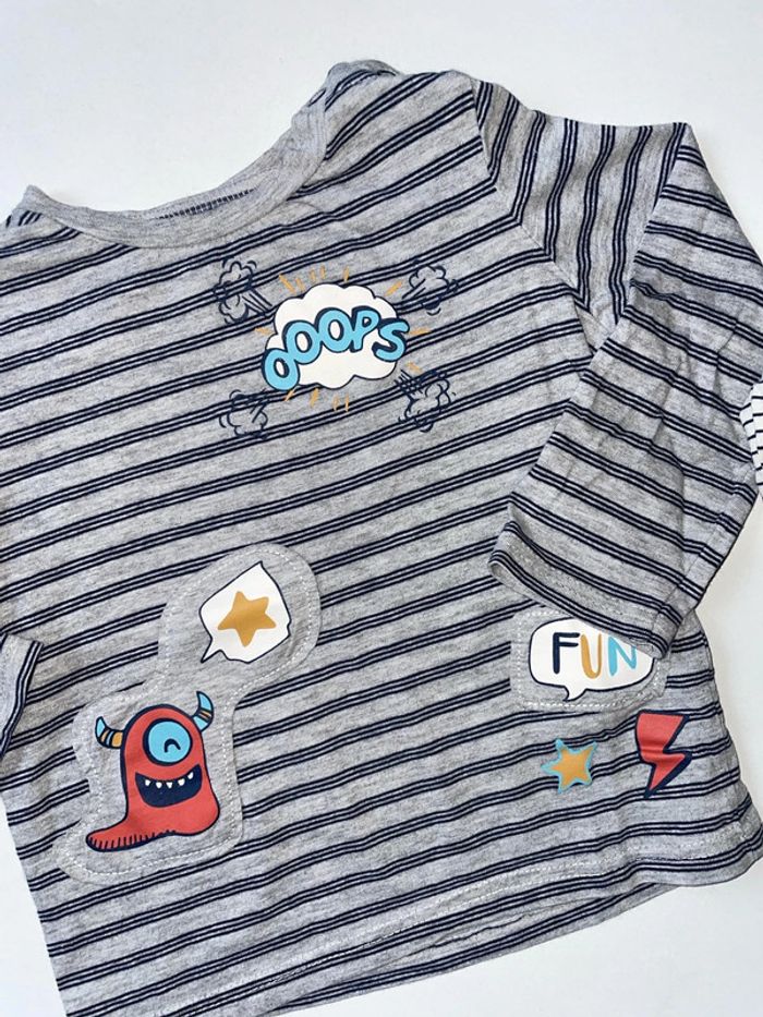 2 t-shirts manches longues In extenso 2 ans - photo numéro 2