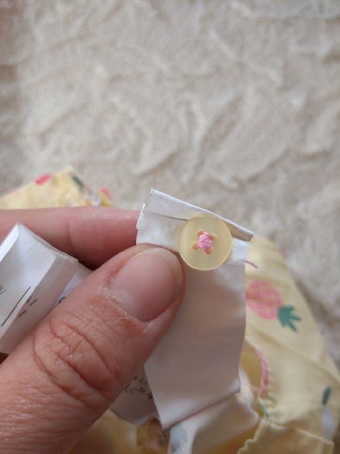 Barboteuse combinaison été Fille 6 mois Fruits Tao 100% coton - photo numéro 10