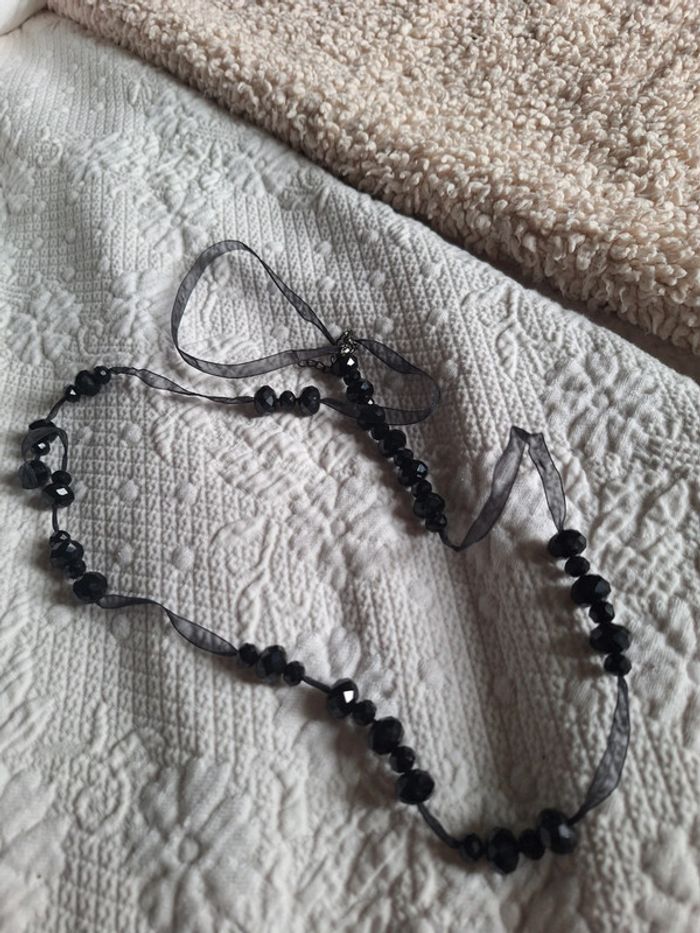 Joli collier de perles noires - photo numéro 6