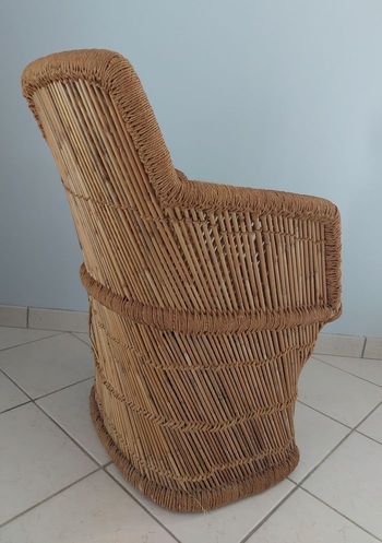 Fauteuil en rotin osier
