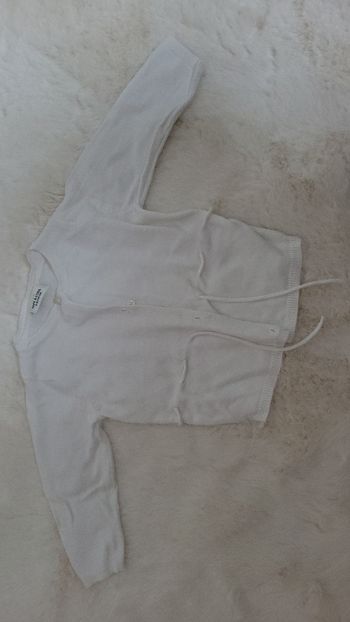 🍼 Gilet blanc Tape à l’œil – Taille 3 mois