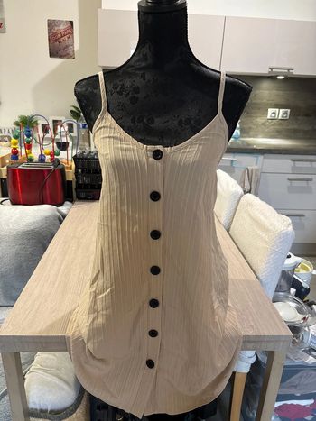 Robe fluide beige s