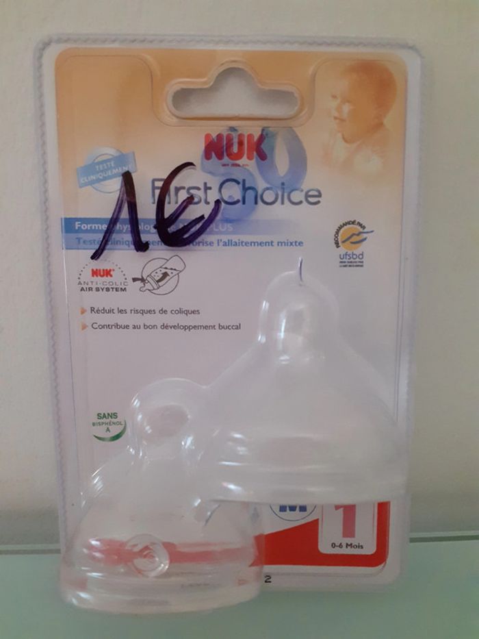 NEUF - 2 Tétines - NUK First Choice - 0-6 mois