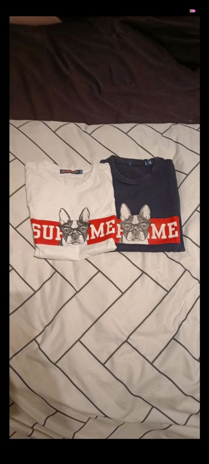 Lot de 2 t-shirts suprême garçon 10 ans