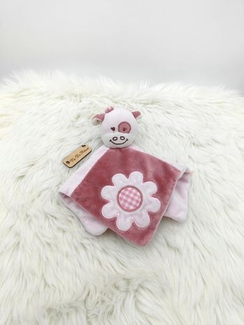 Doudou Vache Girafe Rose fleurs P'tit Bisou Arthur et Clémentine