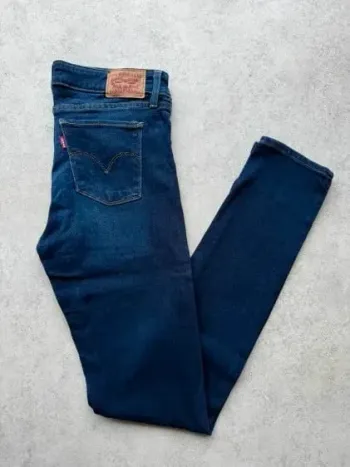 Jeans Levi's 711 W28 FR38 L32 coupe skinny bleu marine Femme Women pan564b