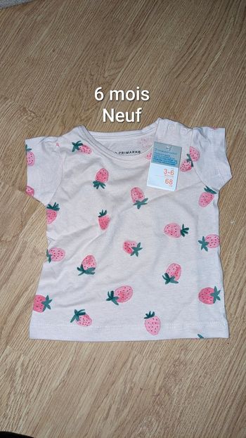T-shirt 6 mois neuf