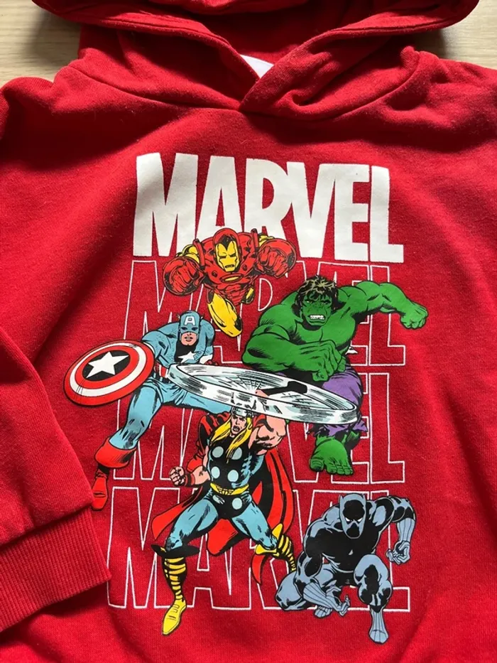 Sweat à capuche Marvel taille 18-24 mois - photo numéro 2