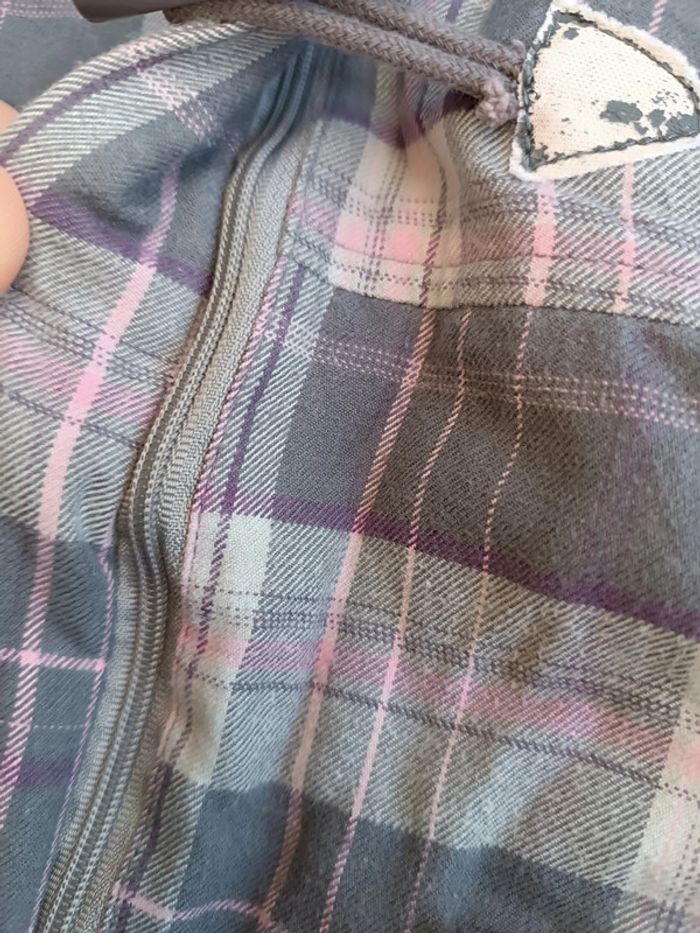 🔸 Manteau Style Écossais Gris & Rose – Creeks 6 Mois 🔸 - photo numéro 4