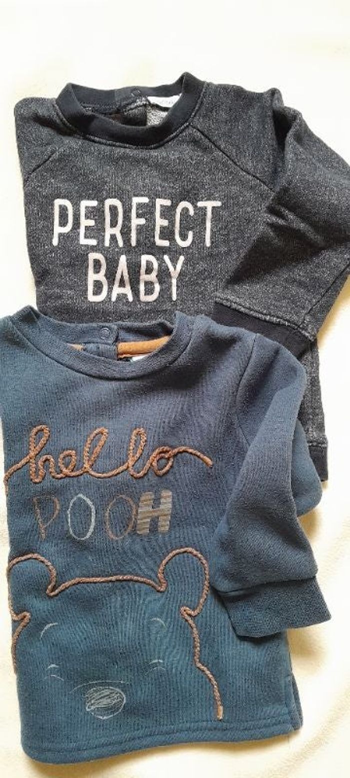 Lot 2 sweats 18-24 mois