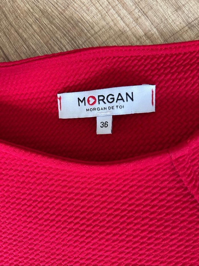 Robe rouge à manches courtes Morgan taille 36 comme neuve - photo numéro 10
