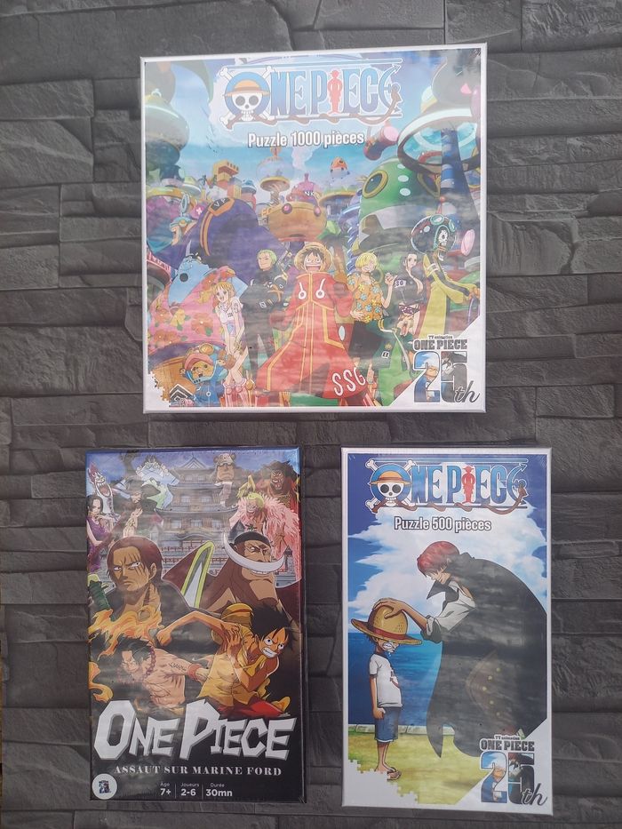 Lot OnePiece Jeu Assaut sur marine Ford et 2 puzzle