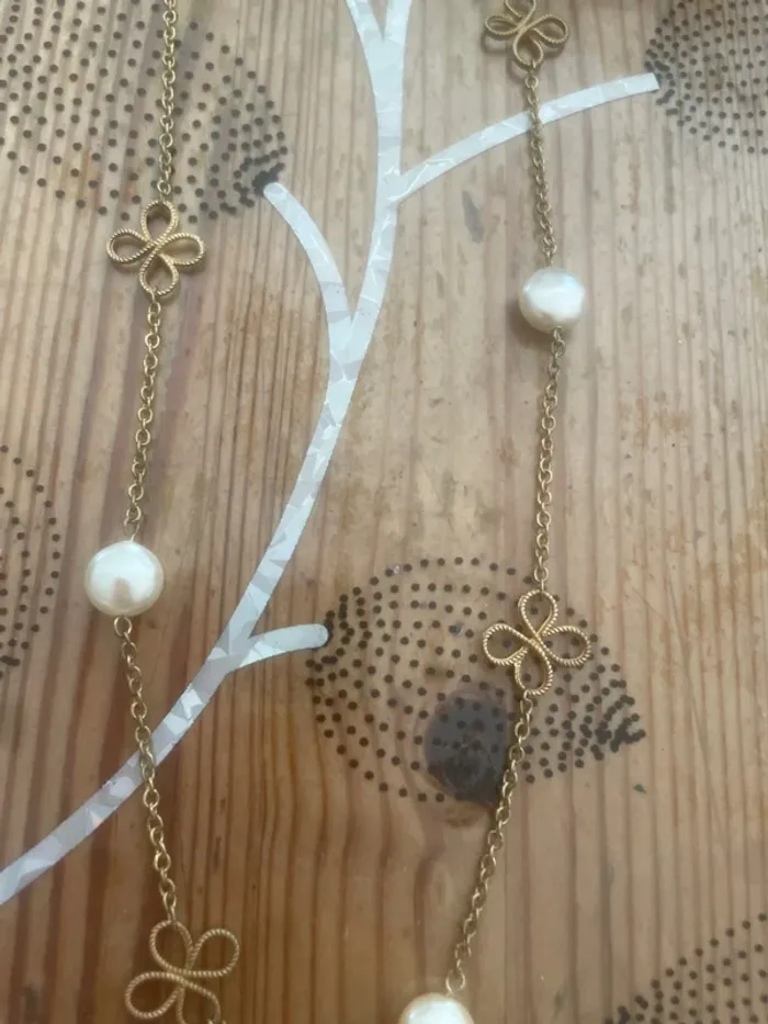 Collier perles et fleurs - photo numéro 2