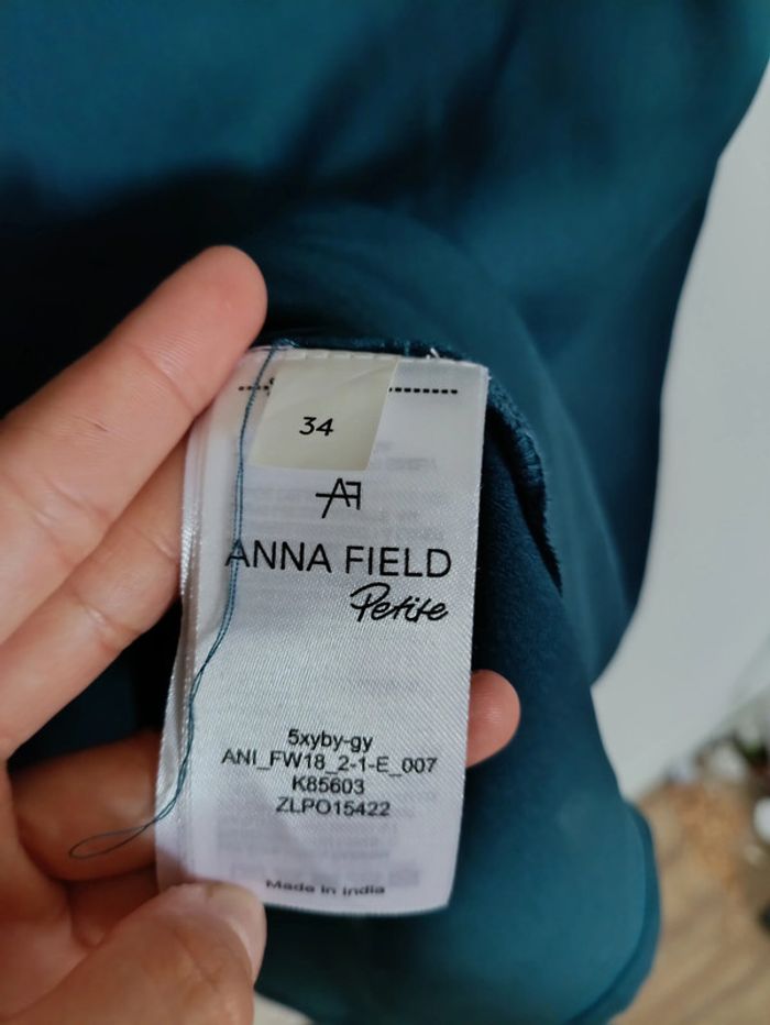 Top fluide bleu canard col perlé Anna Field Petite 34 - photo numéro 6