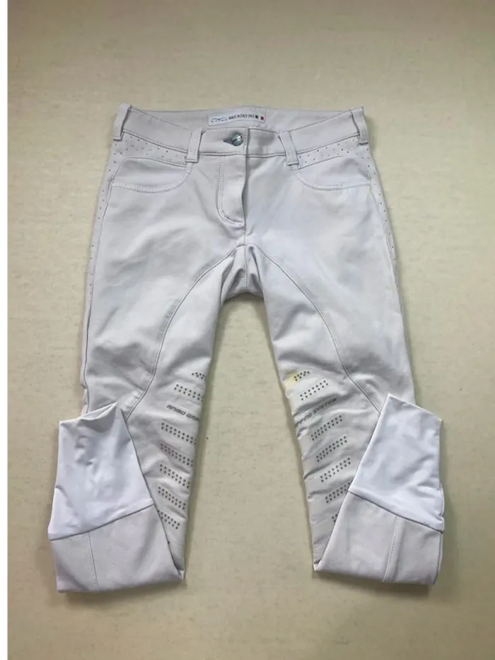 Pantalon concours Animo Italia I38 D-32 Blanc Très Bon État - photo numéro 4