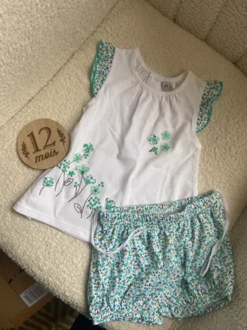 Ensemble fille été 12 mois