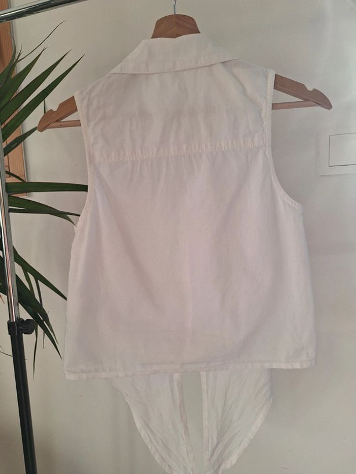 Petite chemise blanche sans manche Jennyfer XS femme fille - photo numéro 4