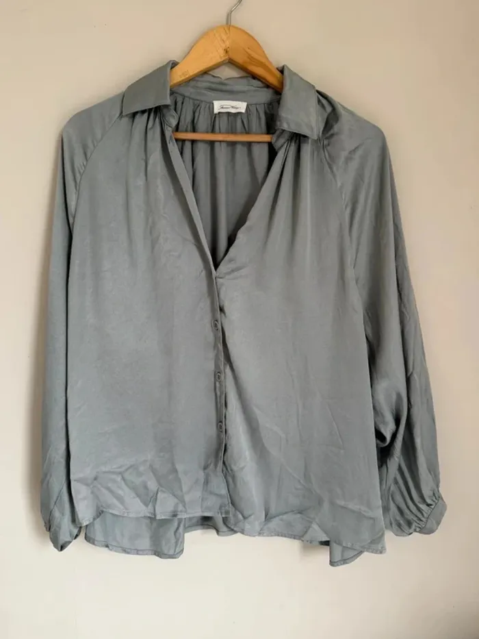 Blouse satin gris AMV