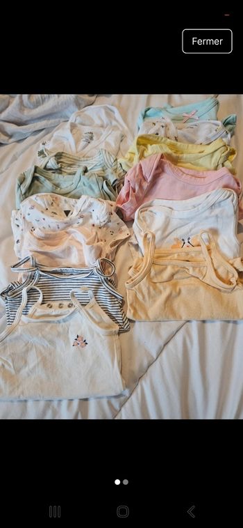 Lot bodies manches court fille 3 mois