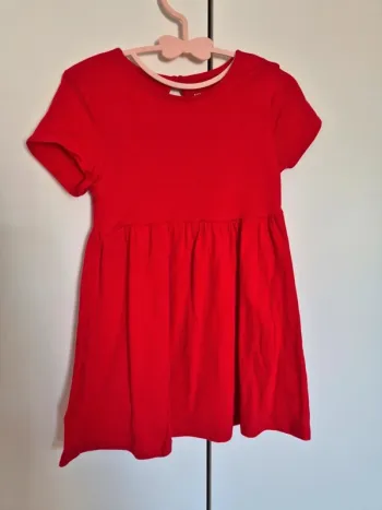 robe d'été KIABI taille 2 ans 92cm rouge manches courtes 🌸 collection 2025