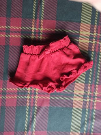 Short rouge fille 3 mois