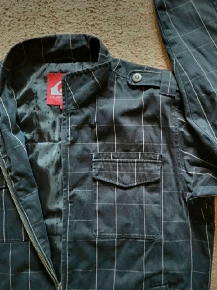 Belle veste zippée Quicksilver Vintage noire à carreaux - photo numéro 8