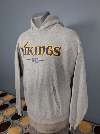 sweat a capuche / Hoodie nfl / homme taille L / gris / Minnesota vikings (380)