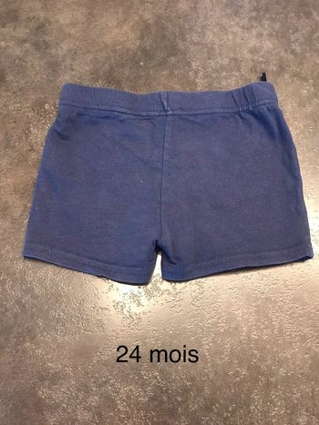 Short bleu 24 mois