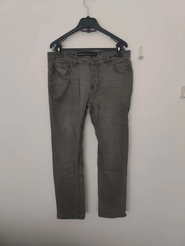Jean gris droit w30 L32 stretch straight