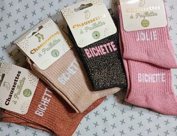 Lot 4 paires de chaussette à paillette 