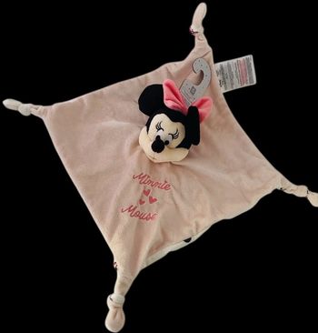 ❤️ 🌟Doudou Plat Mouchoir Minnie Mouse Disney Primark  Rose Blanc