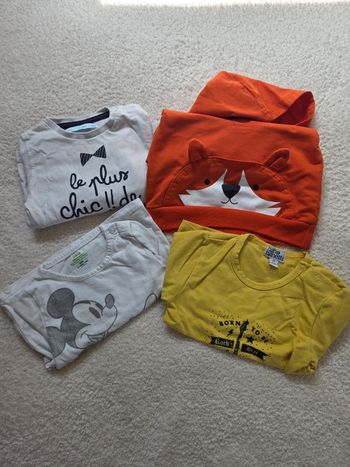 Lot de 4 tee t-shirts manches longues 