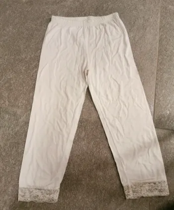 Legging 3/4 blanc femme S 36